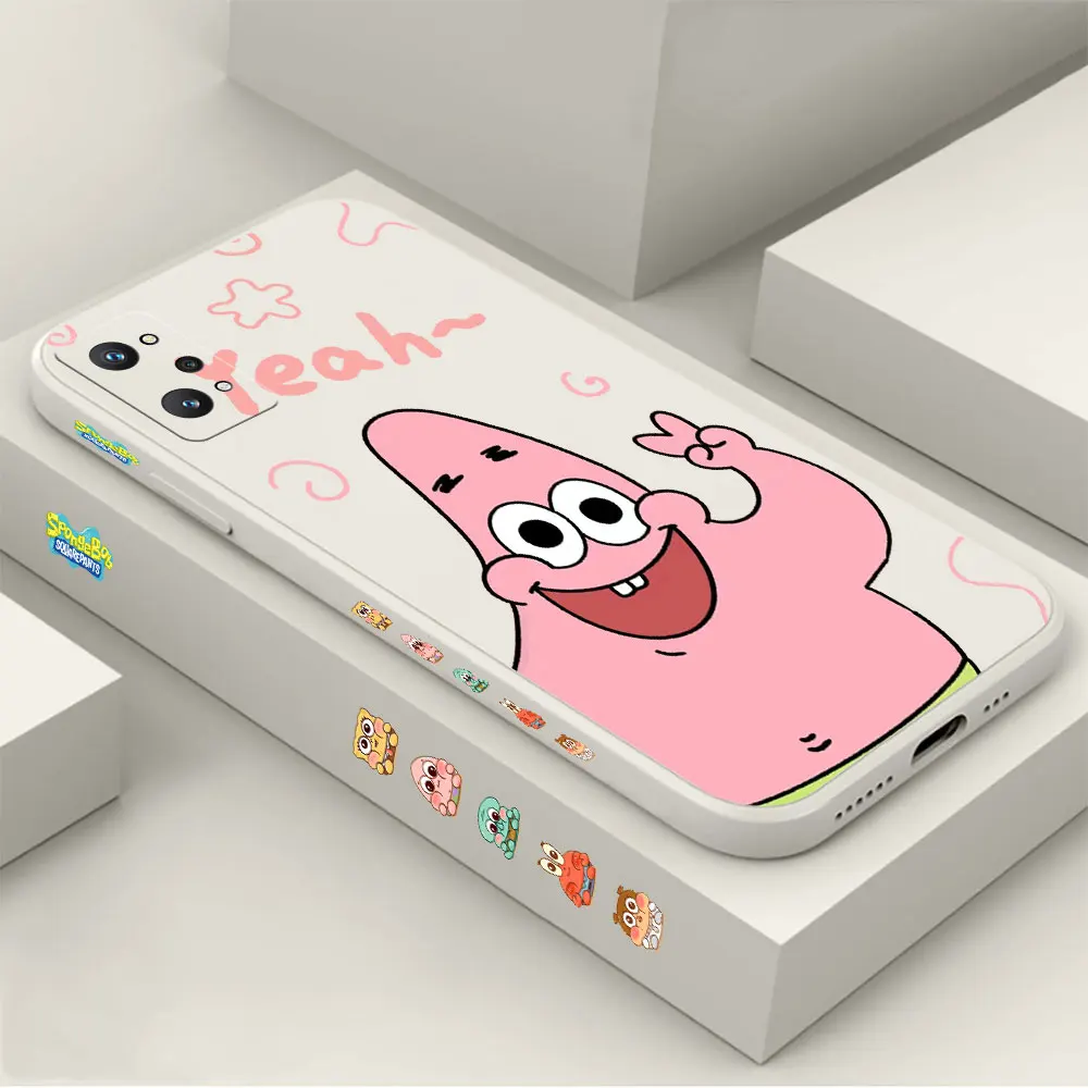 

S-SpongeBob Anime Phone Case For Realme C35 C21 C21Y C15 C11 C2 X50 X7 X V30 V3 V25 V20 V15 V13 V11 V5 9 8 V11S PRO Cover Cqoues