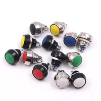 metal jog power start button switch waterproof self reset small round v button 12mm toy horn screw end