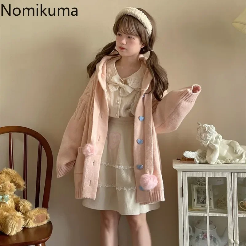 Корейский милый кардиган большого размера Sueter Mujer 2024 женская одежда вязаный