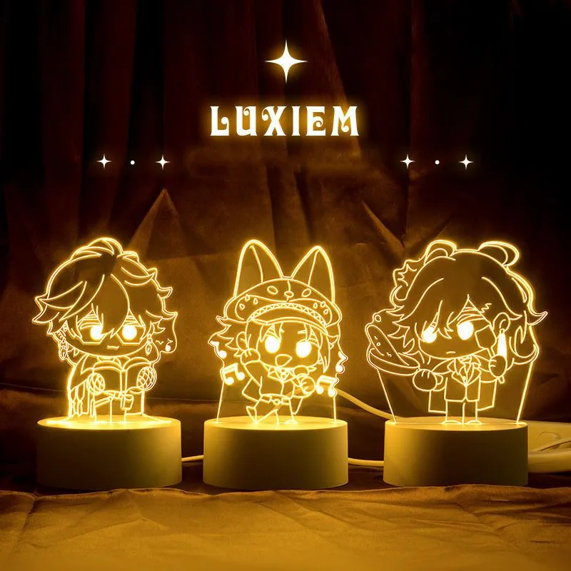 

Luxiem 3d игрушечные фигурки из аниме, восхитительные фигурки из аниме Shoto Luca Shu со светодиодсветильник, подарки, акриловые кавайные фигурки, укр...