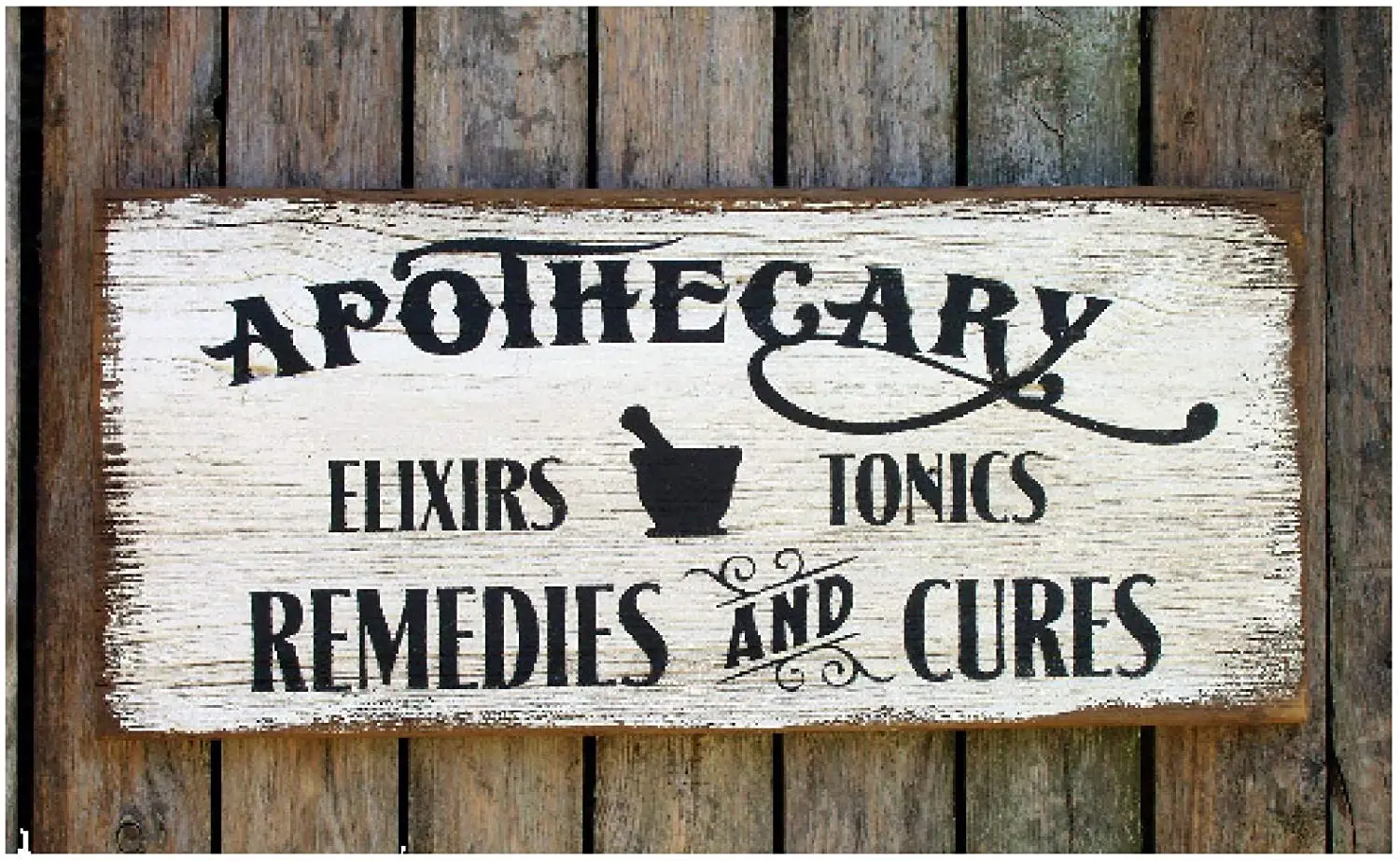 

Apothecary Tonics Remedies and Cures Country Farmhouse vintage Wood Sign Rustic Wooden Signs Wood Block Plaque Wall Decor