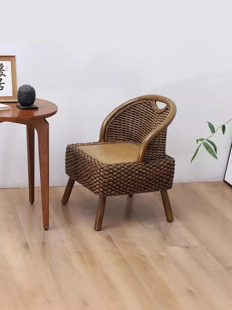 Стул ротанговый в стиле ретро для балкона гостиной сменный стул обуви Плетеный