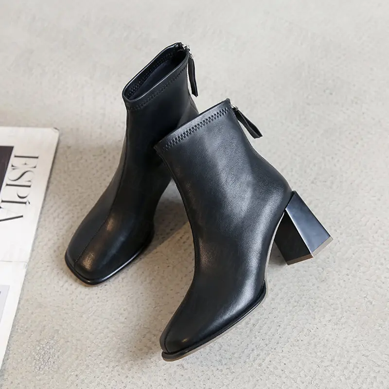 

Women Chunky Ankle Chelsea Boots High Heels Winter Shoes 2022 New Fashion Goth Motorcycle Boots Brand Pumps Casual Women Shoes