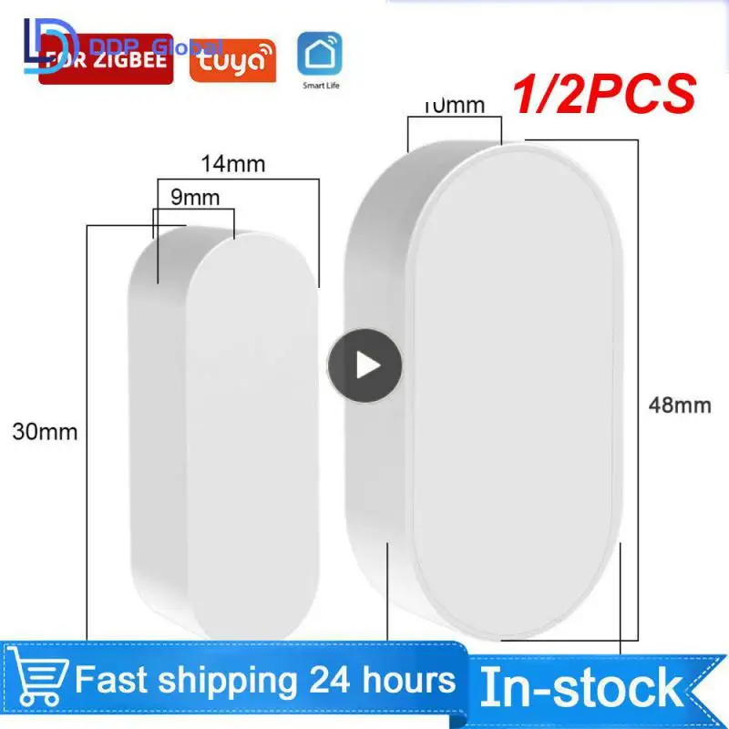 

1/2PCS Tuya Smart Door Sensor Door Open/Closed Detector Home Alarm Security Protection Smart Life Control Via Alexa