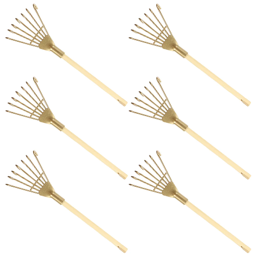 6 шт. миниатюрные грабли для рукоделия благовоний праха универсальные