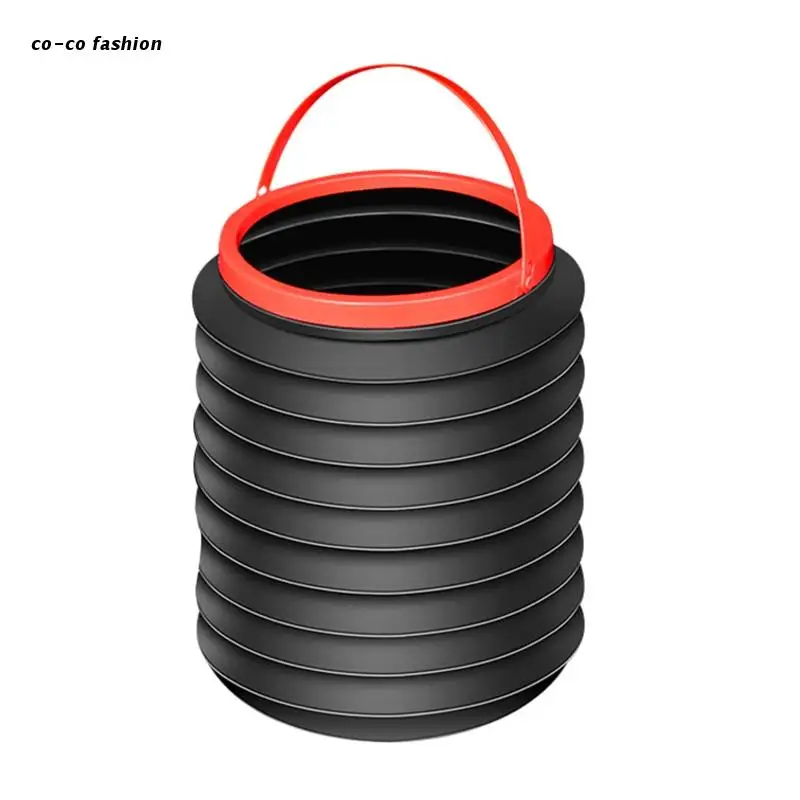 

517B Collapsible Plastic Bucket 4L for Home Garage Folding Car Organizer