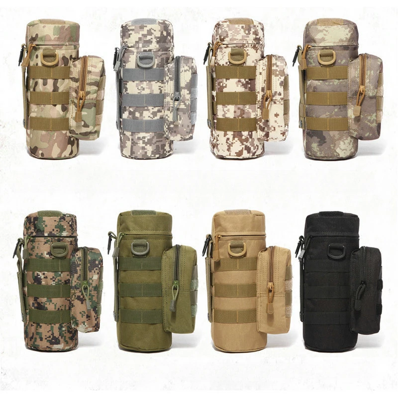 

Outdoor Tactical Water Bottle Bag Military Fans Travel Hiking Mountaineering with Bag Accessories Bag Miscellaneous Storage Bag
