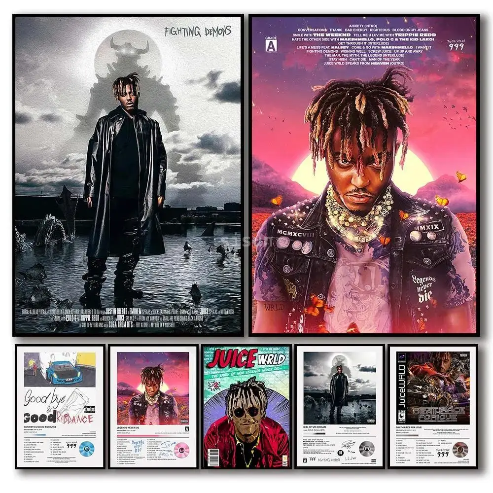 Альбом с лекарственными препаратами Juice WRLD Future художественный плакат на холсте