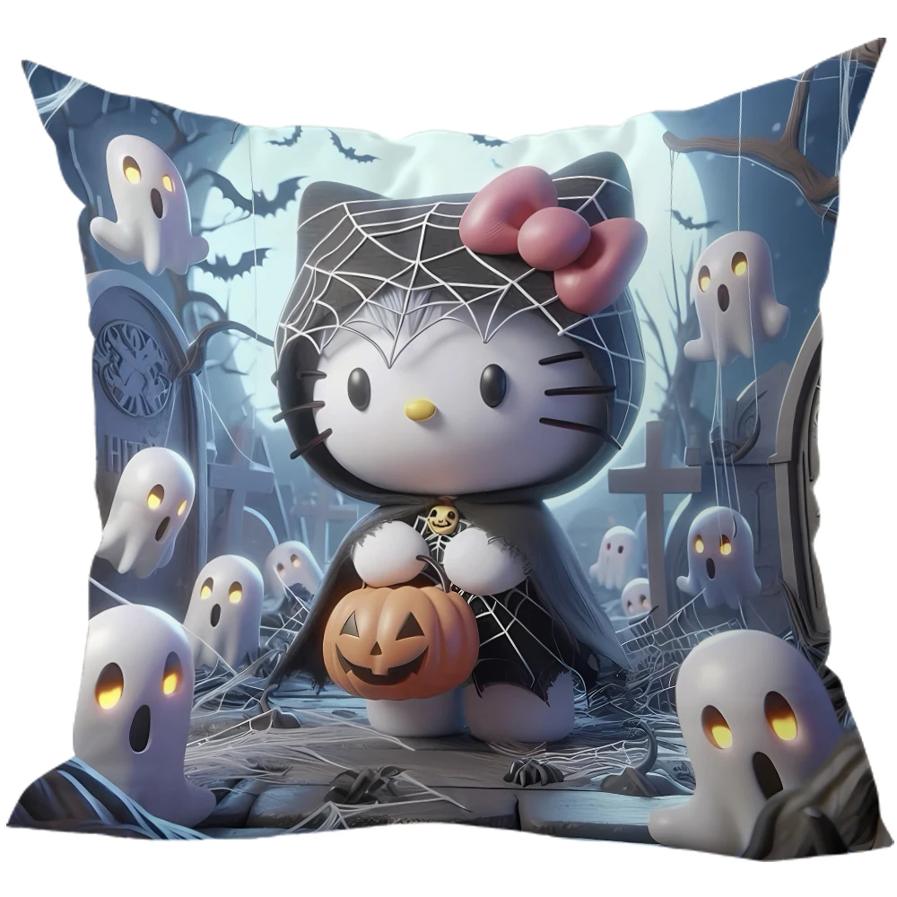 

Наволочки Hello Kitty на Хэллоуин: жуткий и очаровательный дизайн! Чехол на диван, украшение для праздничной вечеринки, подарок