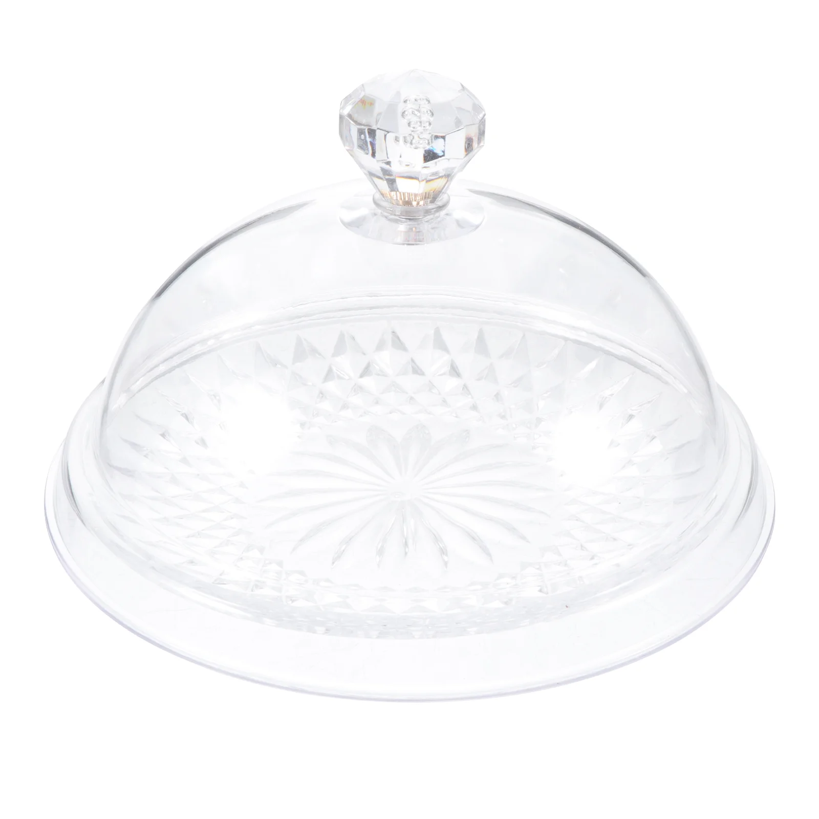

Cake Dome Tray Stand Coverplate Serving Lidclear Dessertdisplay Cheese Cloche Disc Smooth Acrylic Western Crystal Compote Jar