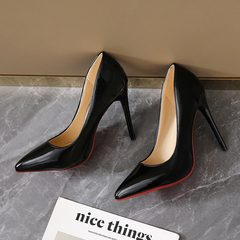 Women Shoes 10cm Thin Stiletto Banquet Wedding Shoes Sexy Pointed Toe Ladies Party Shoes 2023 Fashion High Heels 35-45 Plus Size