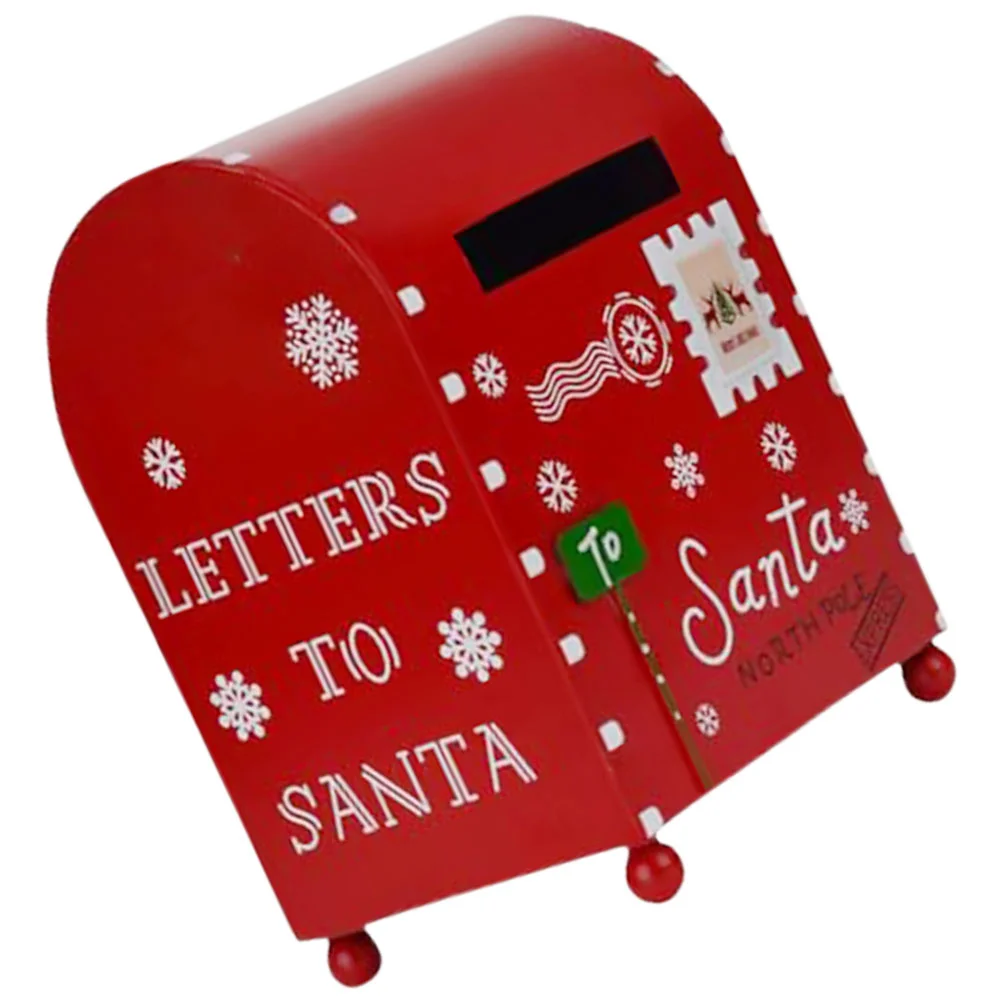 

Christmas Metal Mailbox Decor Santa Ornament Letter Chrostmas Xmas Decoration