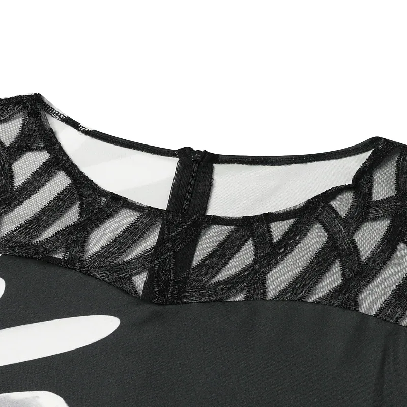 Party Dress Plus Size Ladies Midi Mesh Petal Sleeve Lace Elegant Bodycon L-5XL Evening Dresses Woman Summer Streetwear Vestido