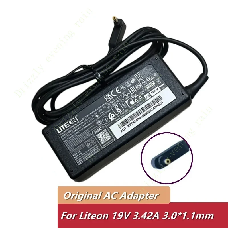 Зарядное устройство переменного тока LiteOn PA-1650-50 19 В 3 42 А 65 Вт 0x1 0 мм для ноутбука Acer