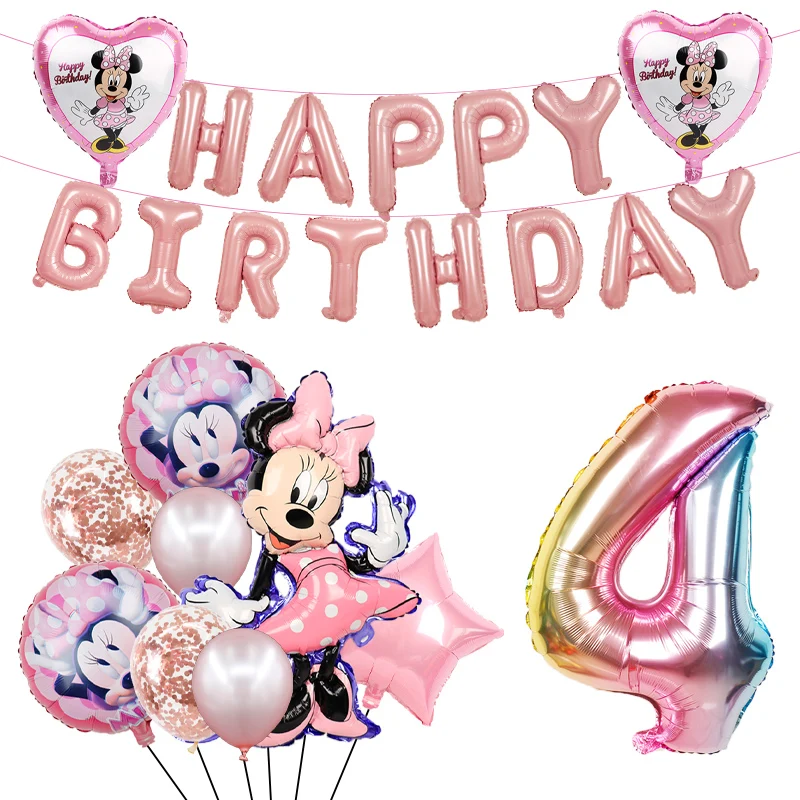 

1set Mikcey Minnie Mouse 32inch Number Balloons Birthday Party Decorations Baby Shower Kids Party Mickey Balloon Air Globos