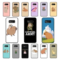 maiyaca capybara cute animal cartoon phone case for samsung note 5 7 8 9 10 20 pro plus lite ultra a21 12 02