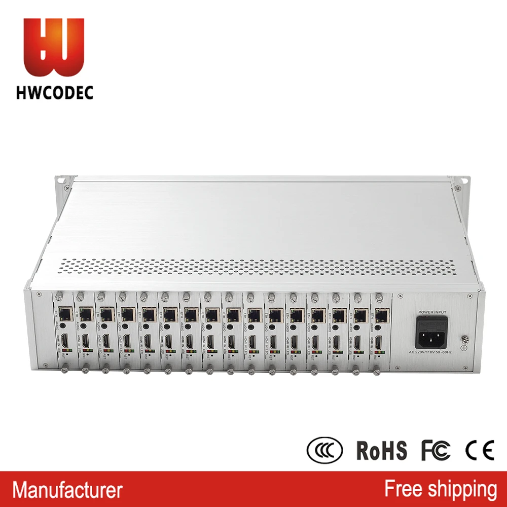 

HWCODEC H2160P 16 Channel HDMI Encoder H.264 H.265 HEVC Video Encoder RTSP RTMP UDP HLS for IPTV Live Streaming Broadcast