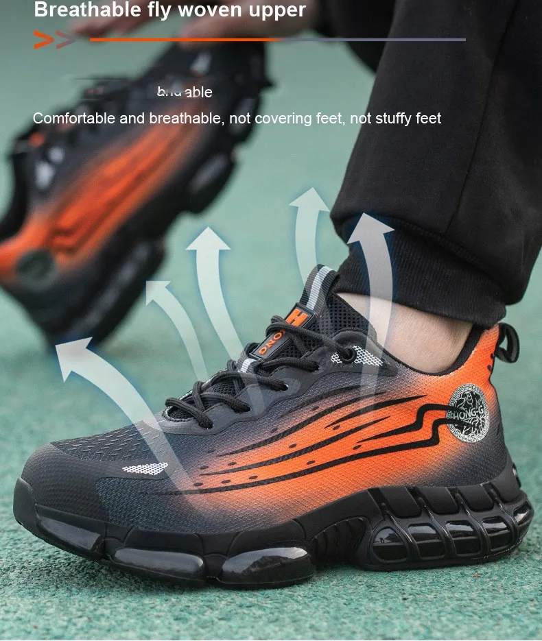 Защитные мужские кроссовки Four Seasons со стальным носком и защитой от проколов