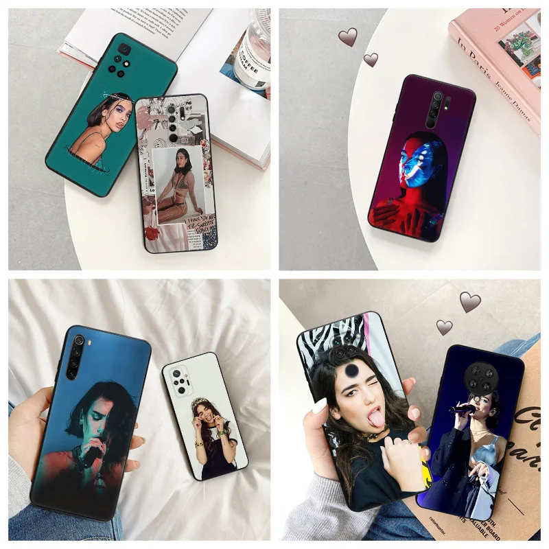 

Силиконовые черные чехлы для телефонов Redmi Note 9 9T 9S 8T 7 8 Pro 6 6A 8A 7A 9A 9C 9i K40 K40S Dua-Lipa Singer, мягкий чехол