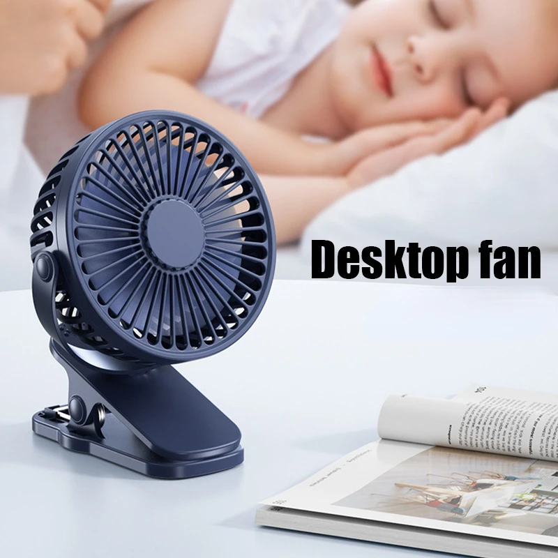 

Handheld USB Mini Fan With Clip Portable Cute Small Cooling Ventilador Rotatable Rechargeable Desktop Lazy USB Fan