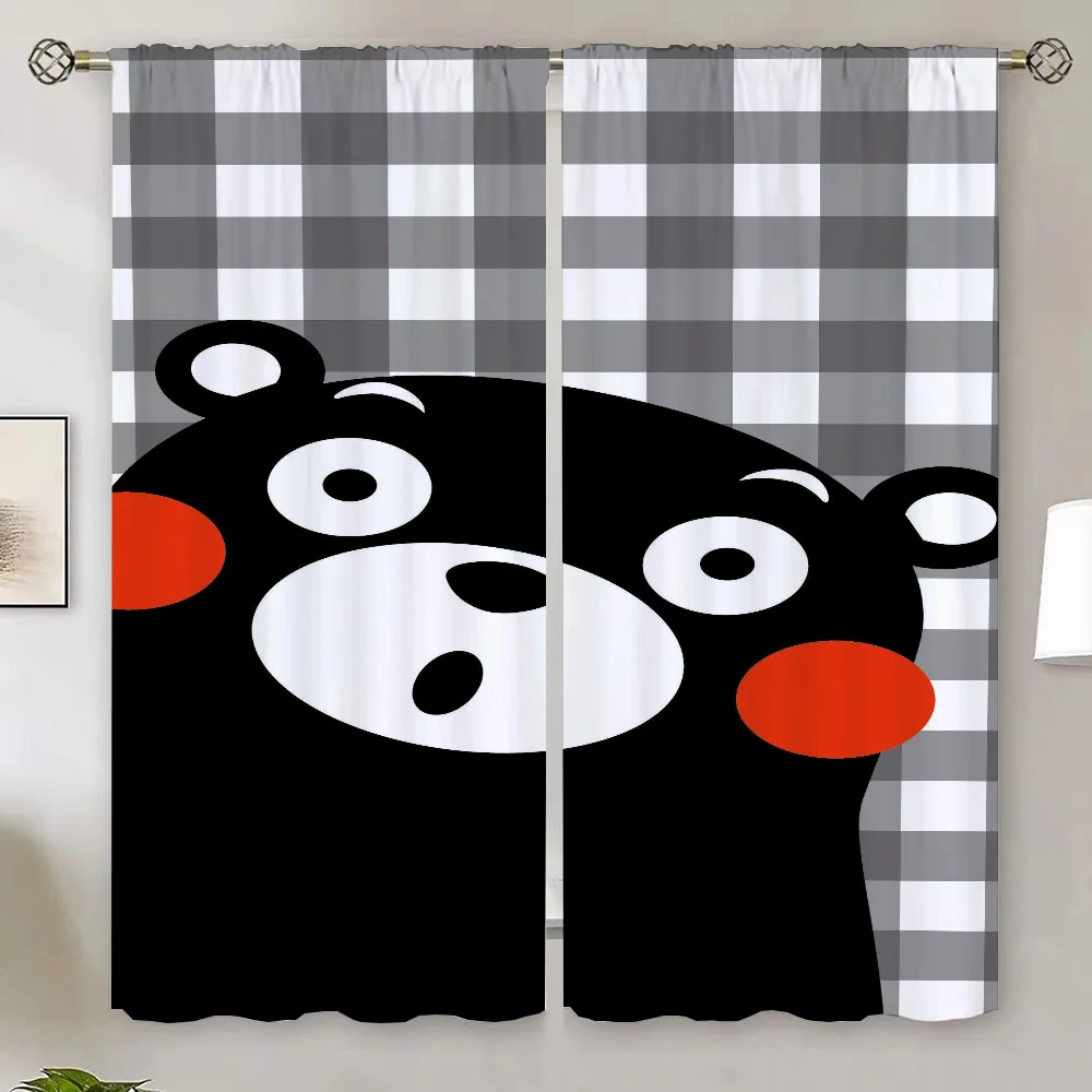 Современные занавески K-Kumamon для украшения дома гостиной 2 шт. бесплатная доставка