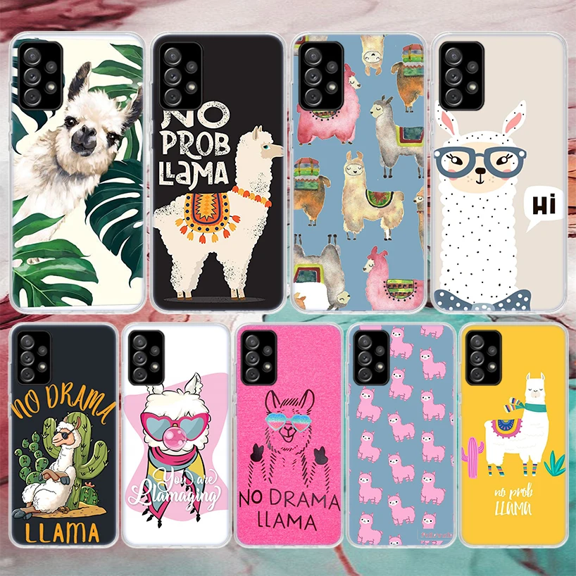 Лама-альпака для Samsung Galaxy A51 A50 A71 A70 A10 A20E A30 A40 A41 A31 A21S A11 A6 A7 A8 A9 Plus 2018