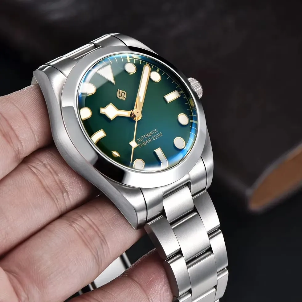 Новые механические мужские часы TERAMI винтажные простые водонепроницаемые