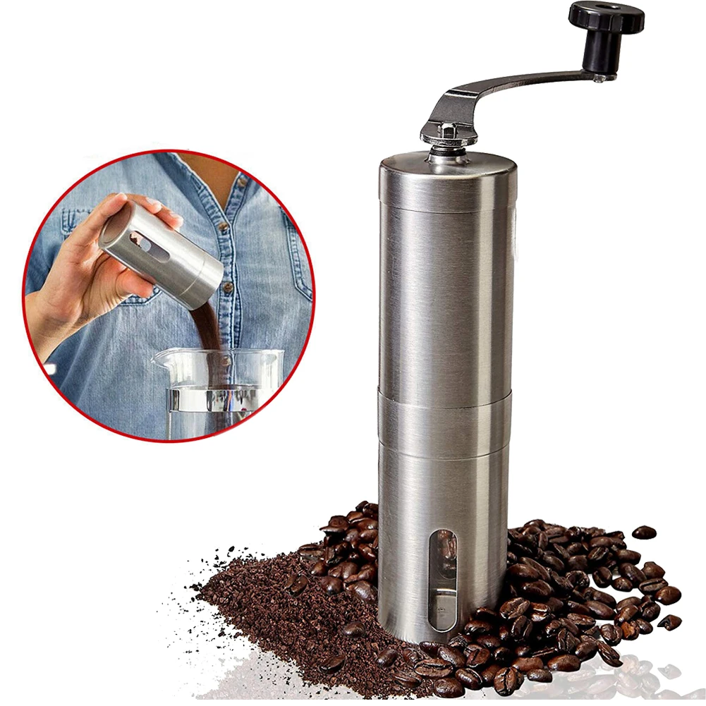 

Manual Coffee Grinder Conical Burr Mill Bean Hand Turkish Portable French Press Kitchen Spice Steel Core Maker Machine