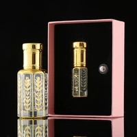 12pcs 3612ml perfume essential oil roller ball bottle gold luxury glass crystal portable container travel for gifts wholesale
