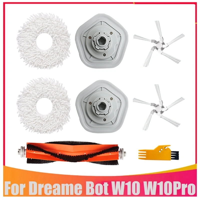 

8Pcs Accessories Kit For Xiaomi Dreame W10/W10 Pro Vacuum Cleaner Replacement Part Washable Main Side Brush Mop Cloth