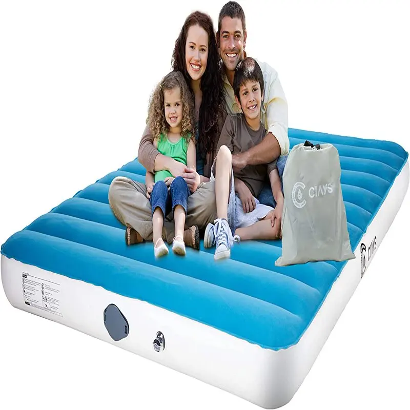 

8" Queen Air Mattress with Built-in Pump and Carrying Bag, Blue
