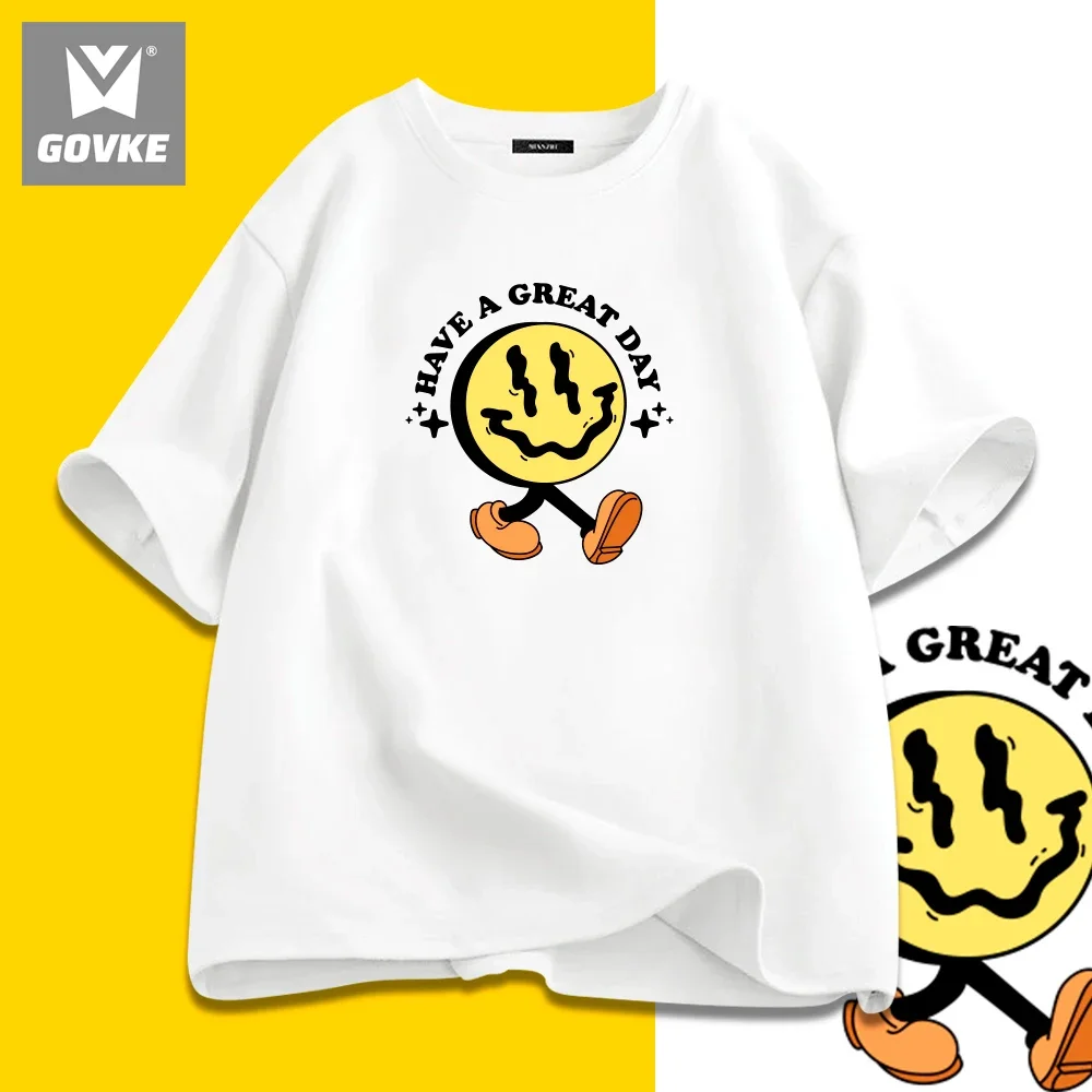 Футболка мужская с коротким рукавом и принтом улыбающегося лица