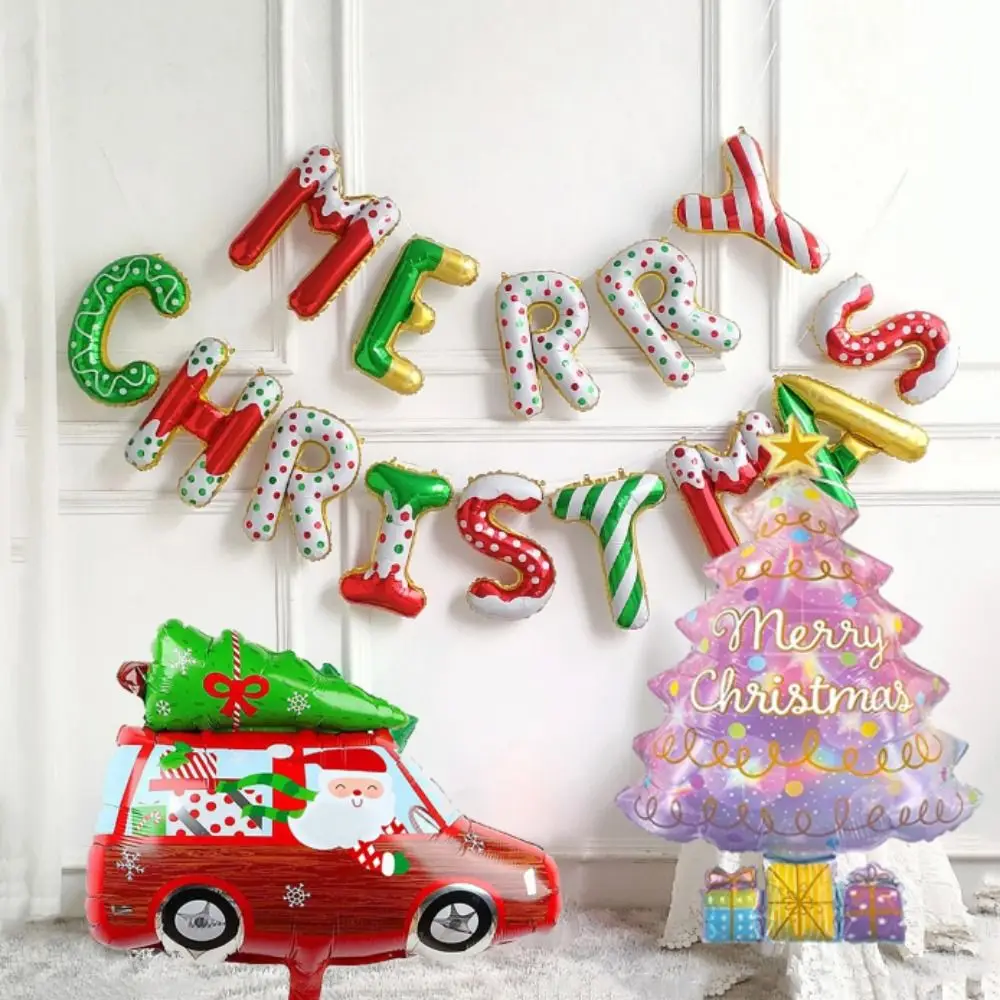 

Christmas Decoration Xams Ornaments For Home Decor Santa Claus Christmas Stocking Aluminum Foil Balloon Party Supplies