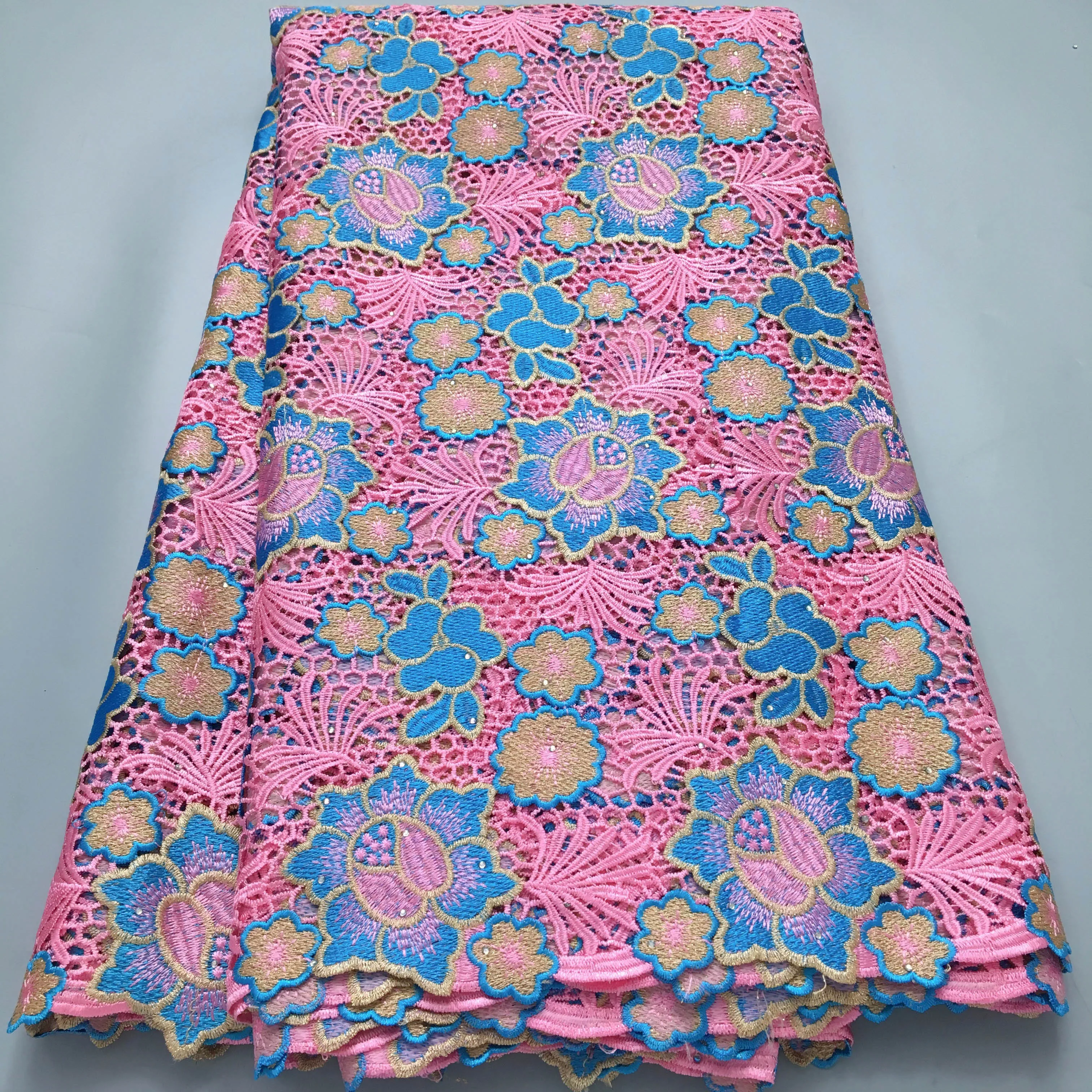 Кружевная ткань из нигерийского шнура 5 ярдов