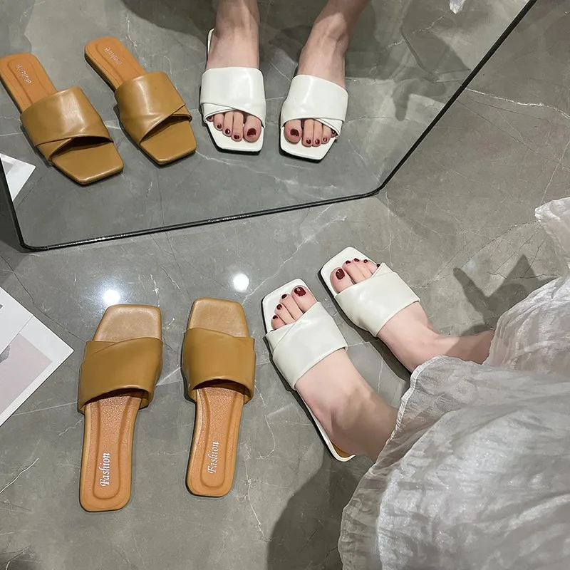 Wholesale Ladies Sandals Female Slides Slippers Flats