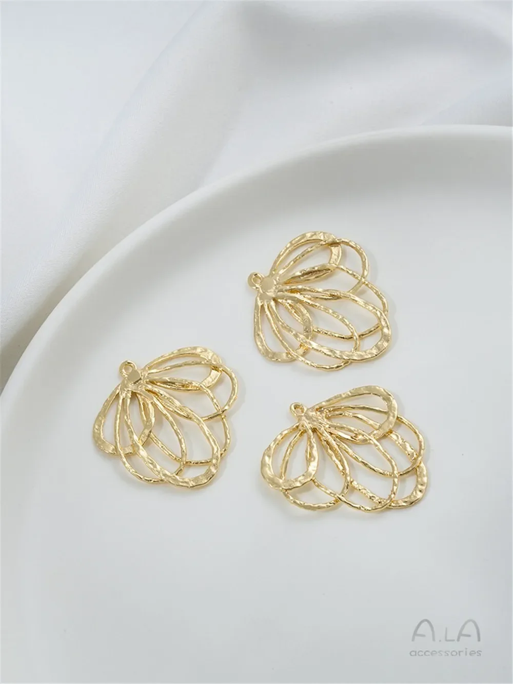 14 К позолоченная геометрическая рамка квадратная круглая капля воды персиковое