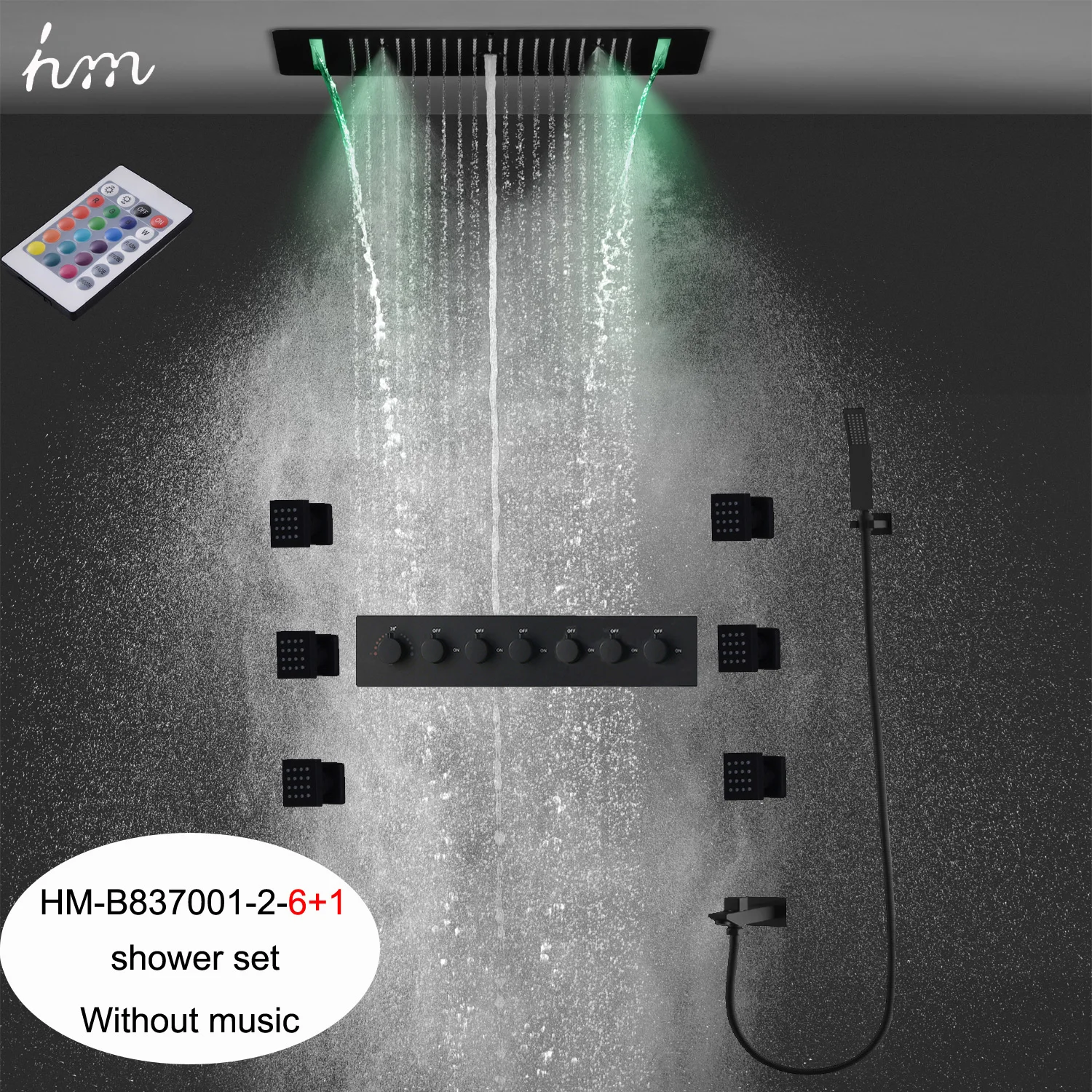 

Потолочная душевая система hm с термостатическим смесителем