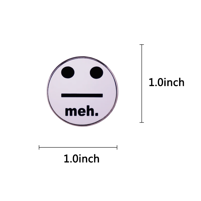 Meh эмалированная заколка Забавный саркастический значок забавное украшение на