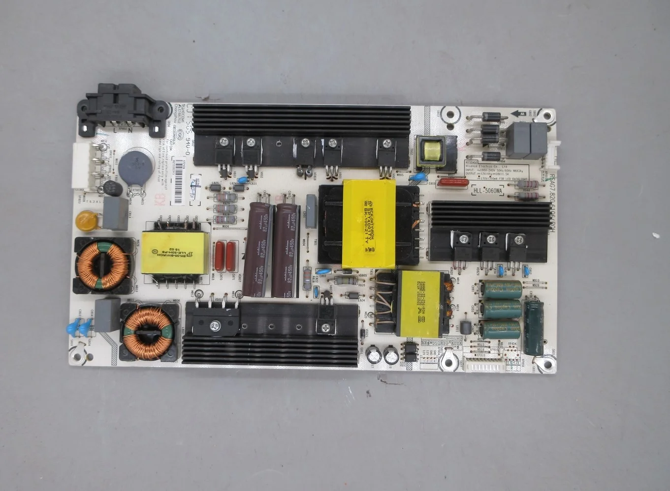 

Disassemble for Hisense led55k220 power board rsag7 820.6106 4-pin 10 pin dual capacitor