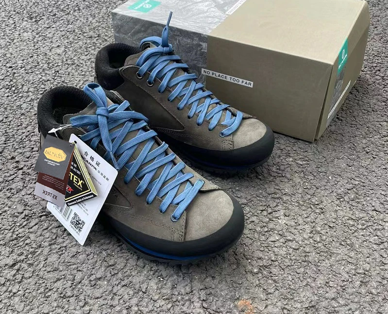 Men`s Genuine leather GTX  Waterproof anti-slip hiking walking shoes mens casual sports flat trekking climbing shoes