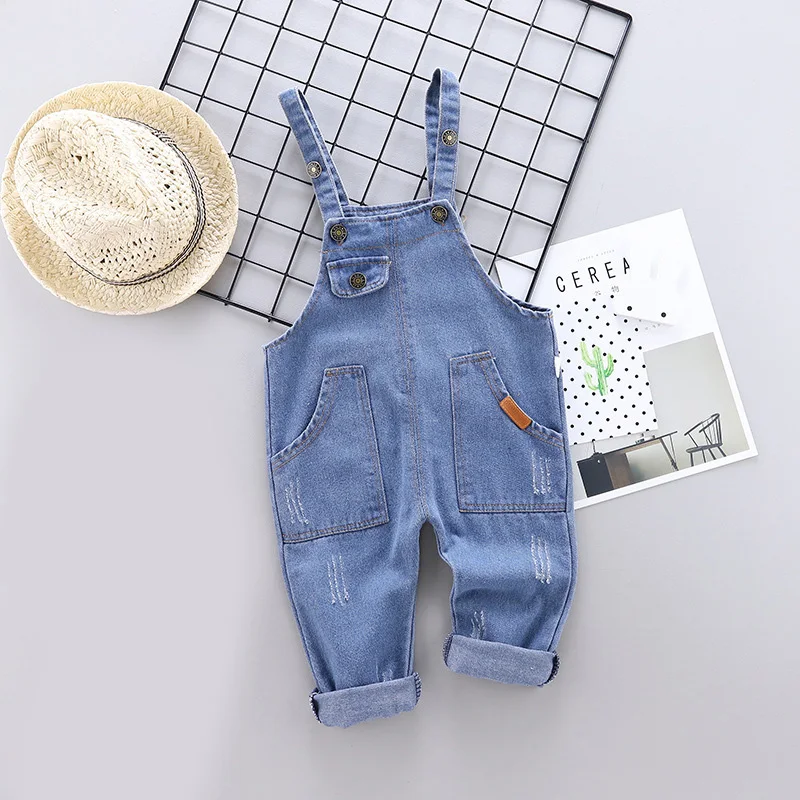 

Boys Overalls 2021 New Summer Children Kids Little Girls Denim Overalls Cotton Denim Baby Girl Jumpsuit Casual Loose Overalls