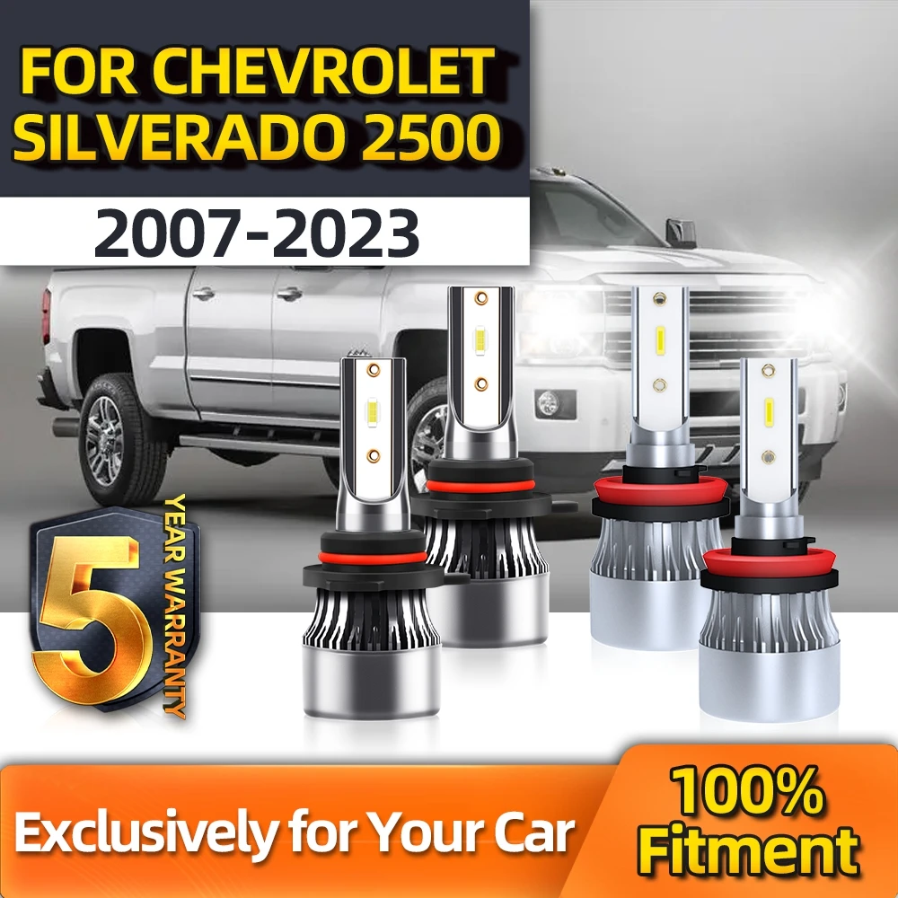 

Crossfox Exterior Car Headlight High Low 9005 H11 Bulbs Plug-N-Play Bulbs For Chevrolet Silverado 2500 2007 2008 2009 2010-2023