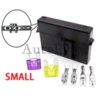 1 set 2ways car blade type in line fuse holder small inline fuse box assembly with terminal mini auto power connector