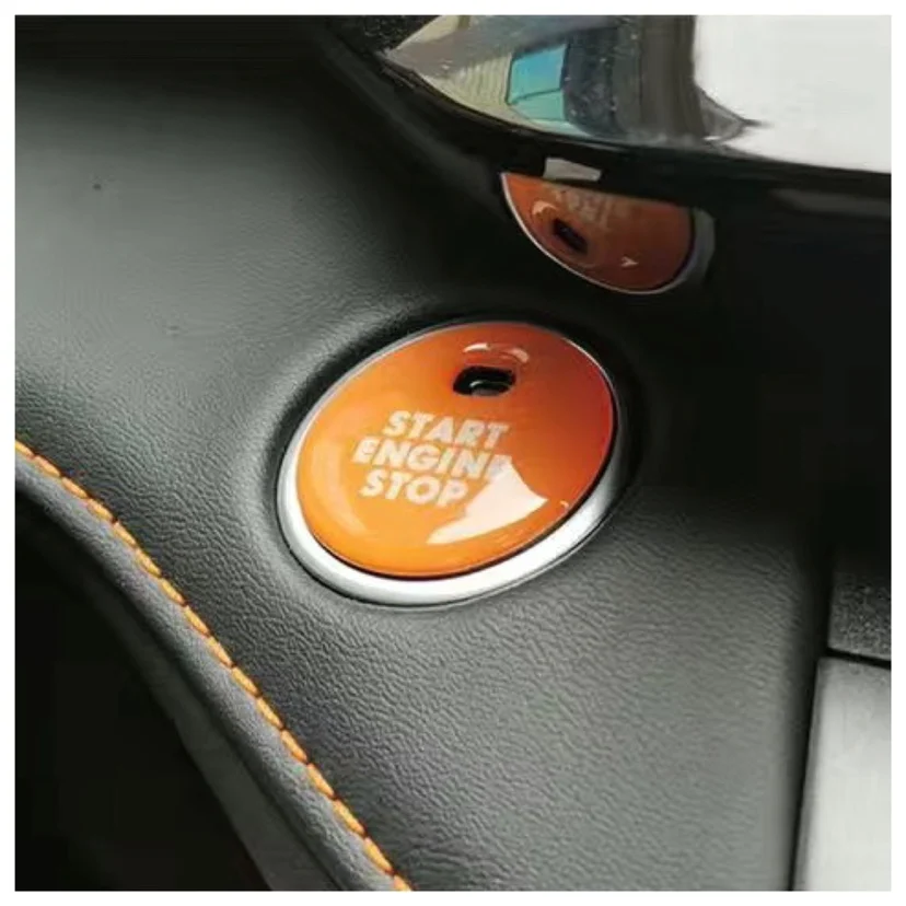 

Для Changan UNIV наклейка из углеродного волокна в один клик, динамическая оранжевая наклейка, внутренняя наклейка на переключатель, наклейка против царапин