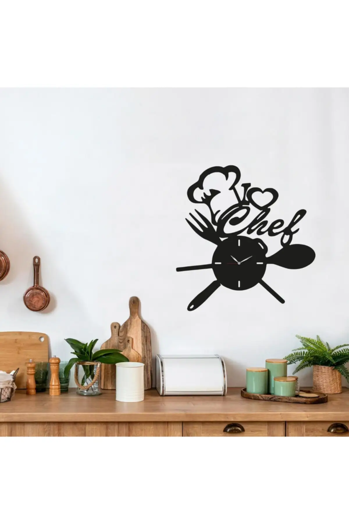 Декоративный шеф-повар кухонный МДФ сине-серый термостойкие часы декоративные