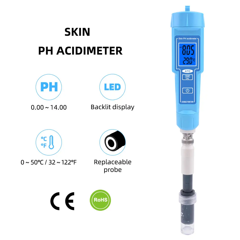 

PH Meter Thermometer Pen For Food Soil Fruits Meat Lab Digital Acidity PH Tester Tools Ferramentas Herramientas Multimeter