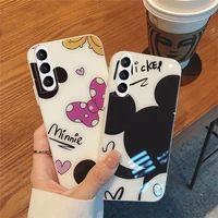 disney mickey minnie phone case for samsung s21 ultra s20 fe a72 a52 5g glass cover silicone all inclusive fashion shell bag