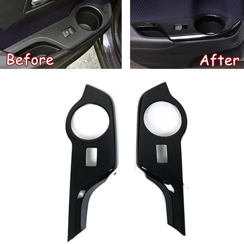 

Черные автомобильные аксессуары YAQUICKA для Toyota CHR, 2016, 2017, 2018, чехлы на заднюю дверь, подлокотник, каркас для салона автомобиля, Стайлинг автомобиля