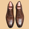New Black Derby Shoes for Men Round Toe Lace-up Spring Autumn Brown Business Men's Formal Shoes Size 38-44 2