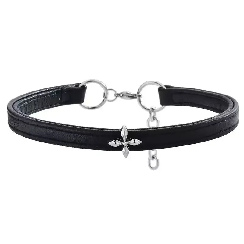 Готический Харадзюку Индивидуальность Чжан Юаньинг же модель Крест Черный